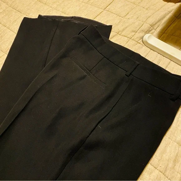 LOUIS VUITTON black flat front womens slim straight trousers pants eur40… - Picture 7 of 12